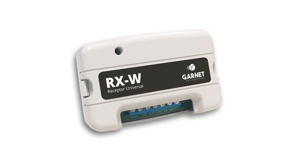 Receptor universal de 2 canales Garnet. Compatible con tecnología
2-Way Wireless System - RX-W 