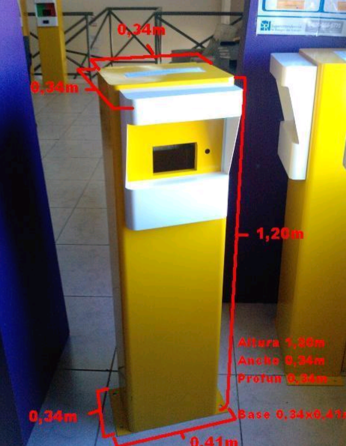POR LA PROVISIÓN POSTE BUZON METALICO PINTADO A FUEGO INTEMPERIE. ( SOLO GABINETE METÁLICO, SIN LECTOR NI ELECTRONICA)