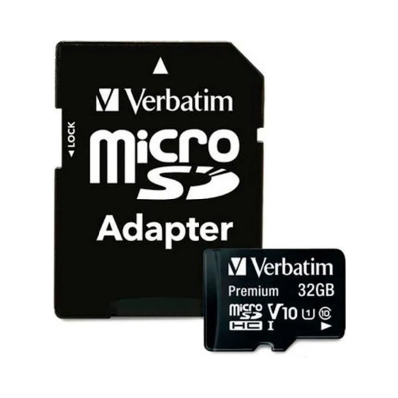 Memoria Micro SD 32gb Verbatim Clase 10 C/adapt