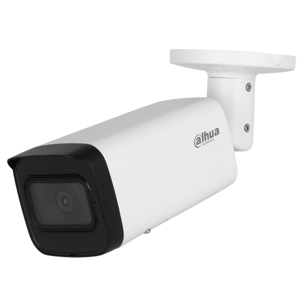 Cámara Bullet WizSense de 4Mp con IR 80 m, CMOS 1/2.9", lente fijo de 6 mm, IP67, PoE, WDR y micrófono incorporado
