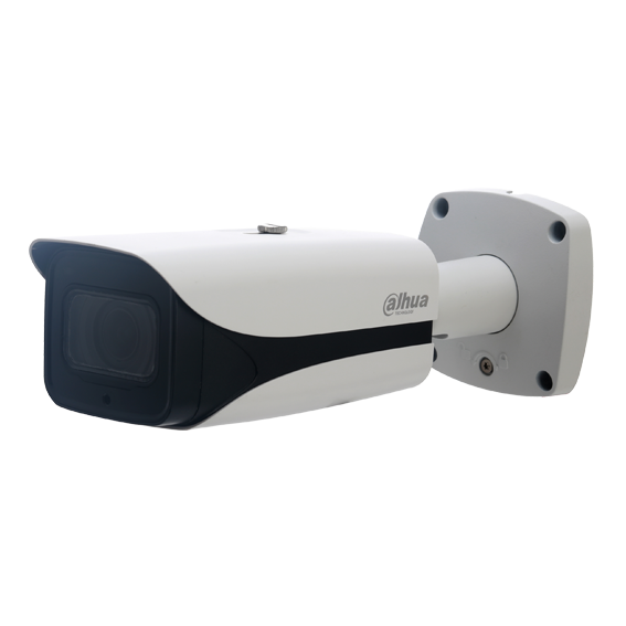 Dahua Cámara Bullet con inteligencia artificial de 2Mp con IR 50 m, CMOS 1/2,8", lente varifocal motorizado 2,7 mm~13,5 mm, WDR, IP67, IK10, PoE+ y audio