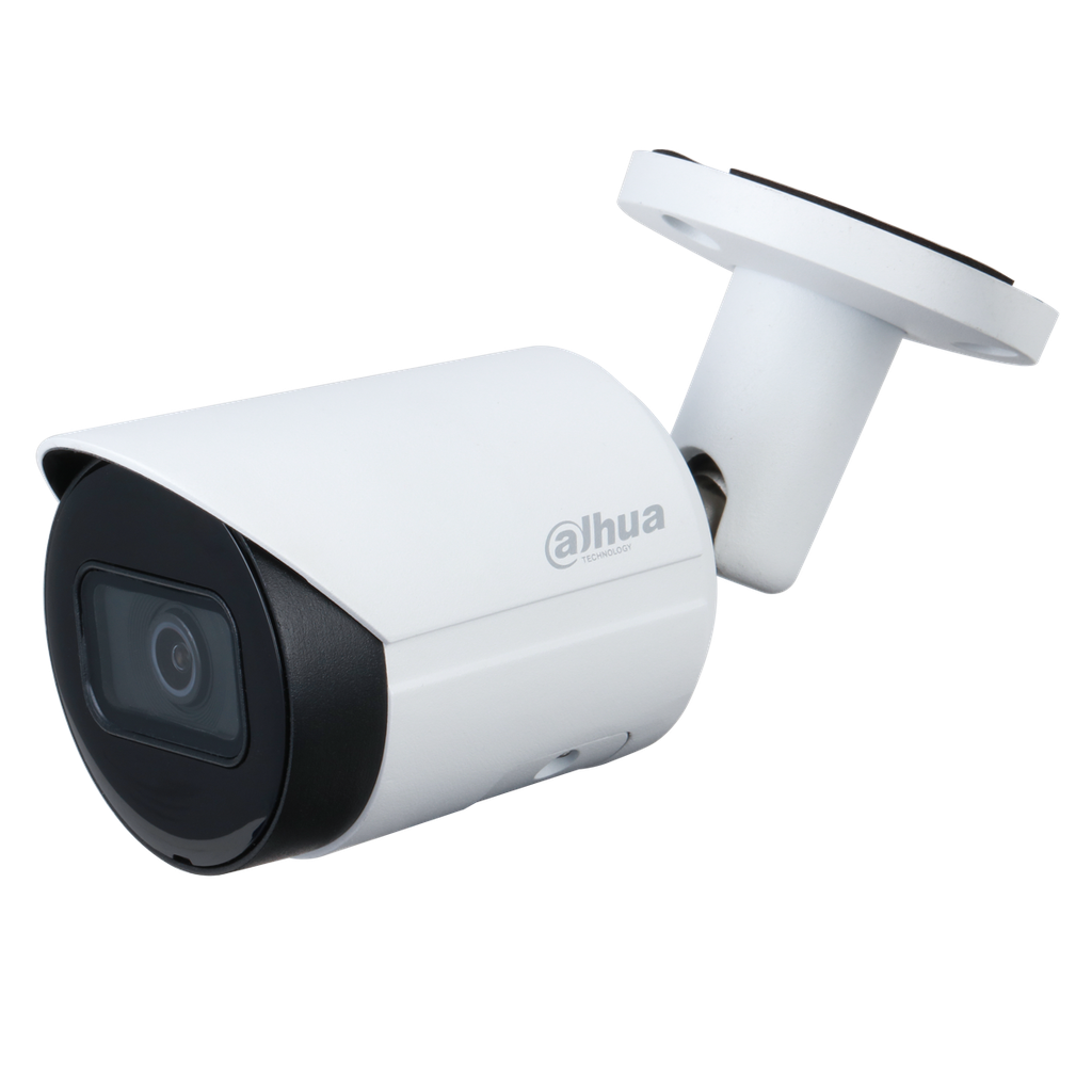 Dahua Cámara Bullet WizSense de 2Mp con IR 30 m, CMOS 1/2,8", lente fijo 3,6 mm, WDR, IP67, PoE y micrófono incorporado
