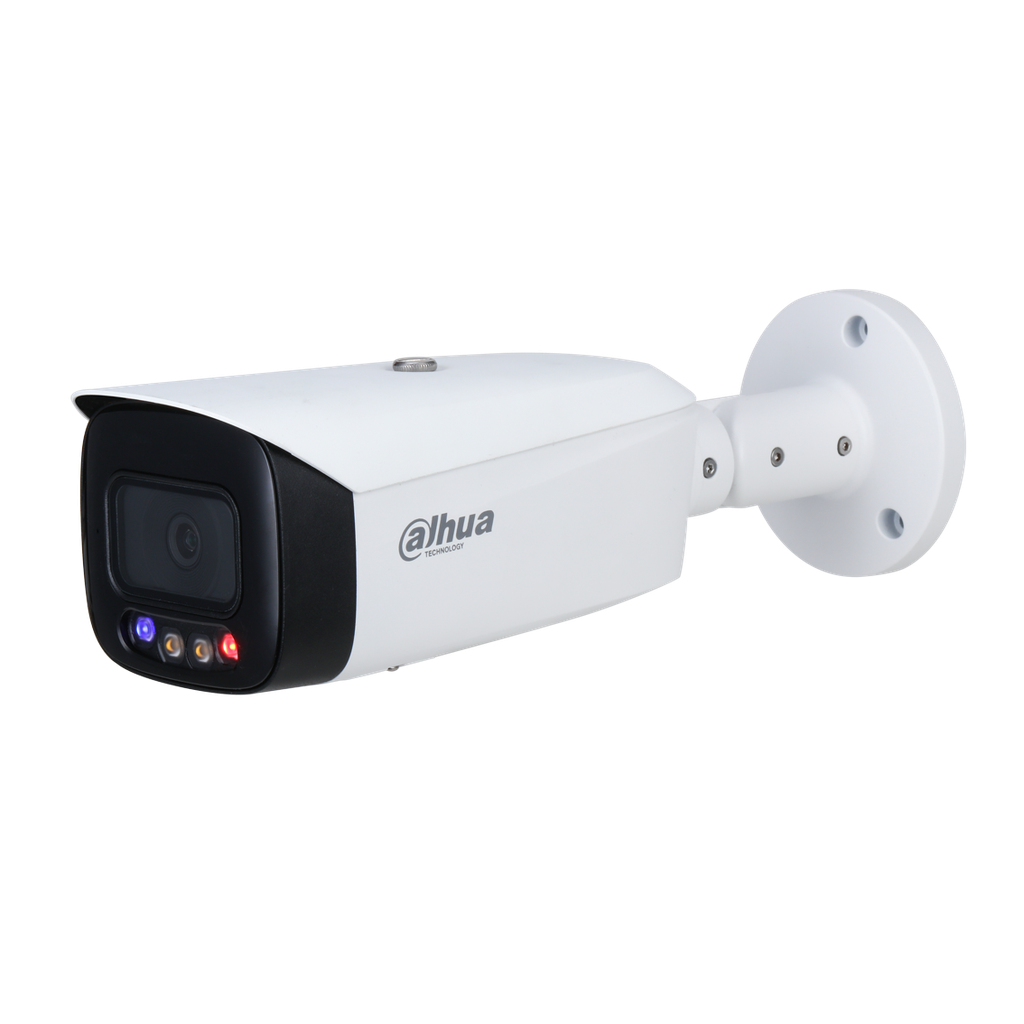 Dahua Cámara Bullet WizSense con disuasión activa de 2Mp, CMOS 1/2,8", lente fijo 2,8 mm, WDR, IP67, con audio - Full Color de 40 m