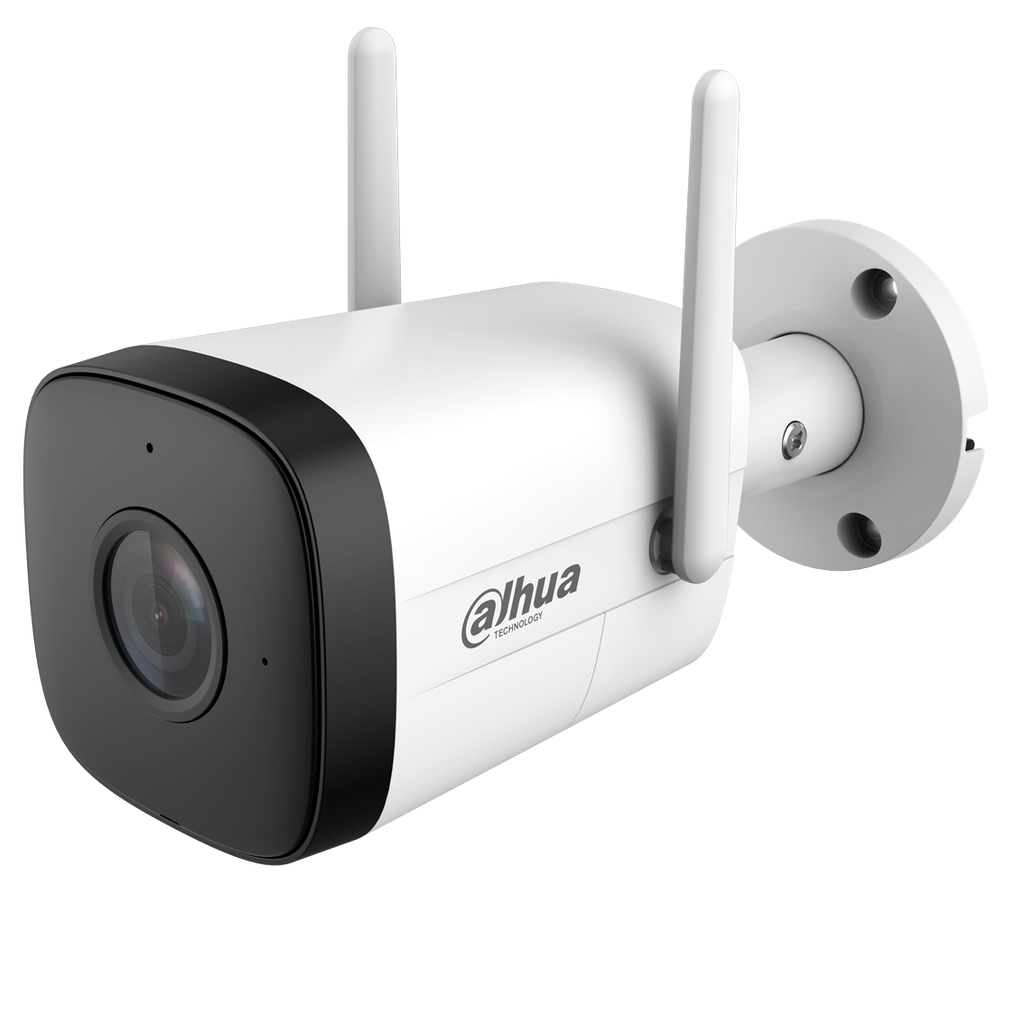 Dahua Cámara Wi-Fi de 2Mp, con IR 30 m, CMOS 1/2,8", lente fijo 3,6 mm, IP67 y audio bidireccional - Incluye fuente de 12V 2A