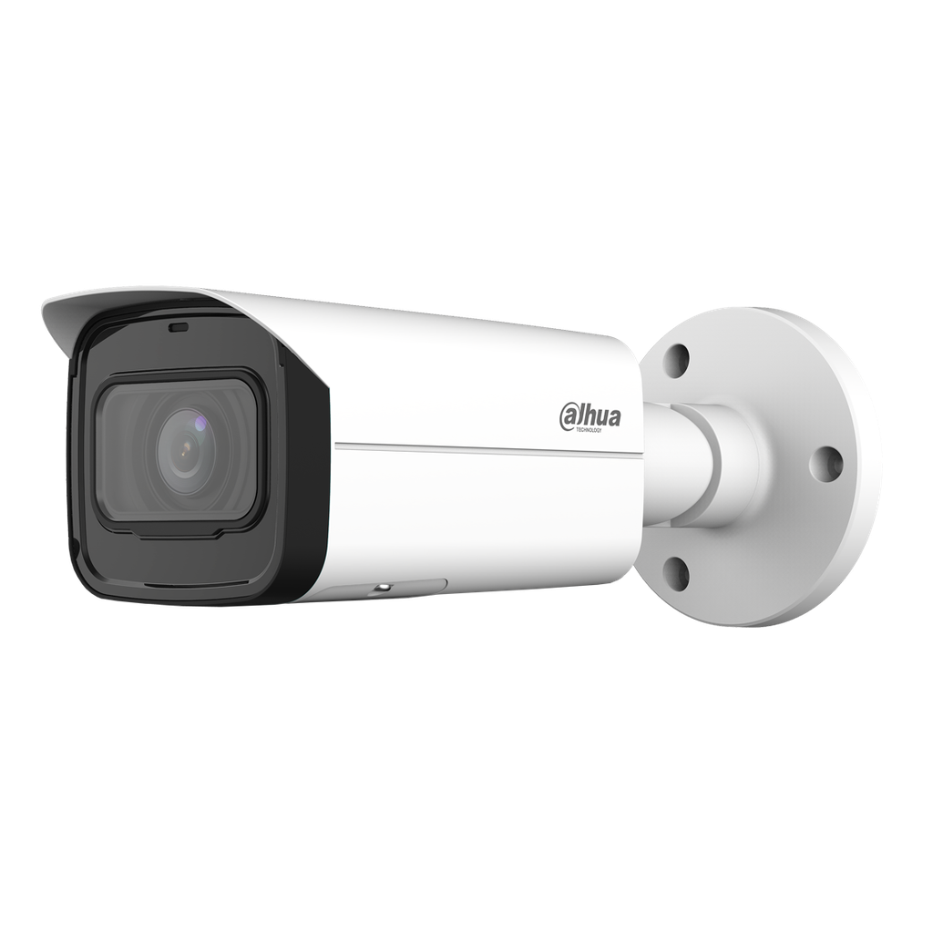 Cámara Bullet de 4Mp, con IR 60 m, CMOS 1/3", lente varifocal motorizado de 2,7mm~13,5mm, IP67, WDR y PoE