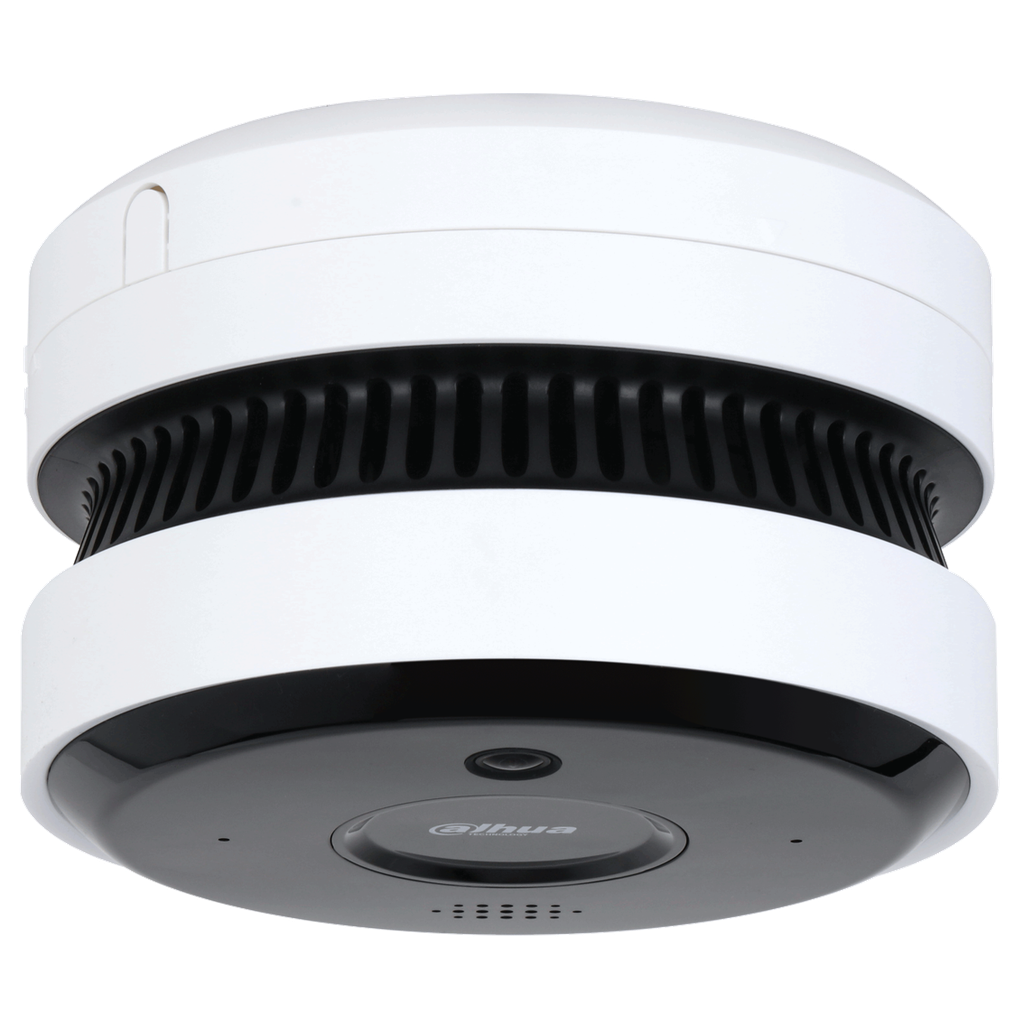 [DHI-HY-SAV849HAP-E] Cámara circular de 5Mp con IR 20 m, CMOS 1/2.7", lente fijo de 2 mm, PoE, WDR y audio bidireccional, con detector de humo