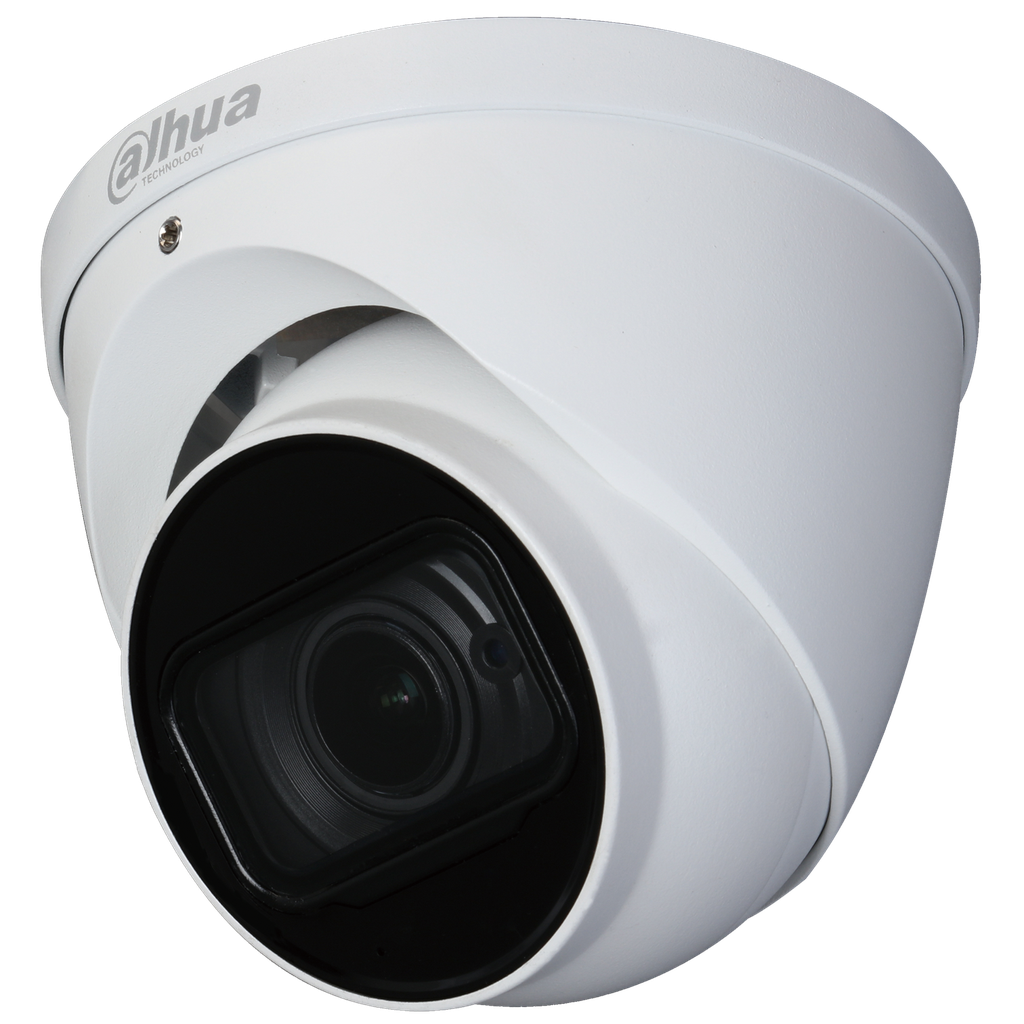 Domo eyeball WizSense de 2Mp con IR 30 m, CMOS 1/2.8", lente fijo de 2,8 mm, IP67, PoE y micrófono incorporado