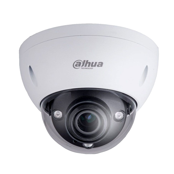 Domo con inteligencia artificial de 2Mp con IR 100 m, CMOS 1/1.8", lente varifocal motorizado 8 mm~32 mm, IP67, IK10, PoE+, WDR y audio