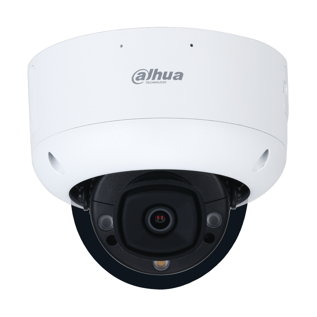 Domo Eyeball WizSense de 2Mp con IR 30 m, CMOS 1/2,8", lente fijo de 2,8 mm, IP67, IK10, WDR, PoE y audio