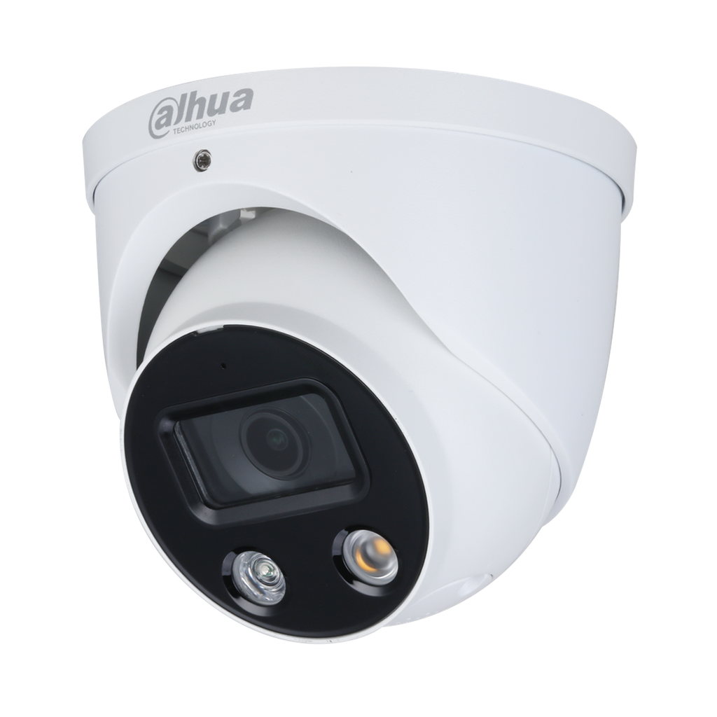 [DH-IPC-HDW3249HP-AS-PV-0280B] Domo Eyeball WizSense de disuasión de 2Mp con IR 30 m, CMOS 1/2,8", lente fijo de 2,8 mm, IP67, PoE y audio