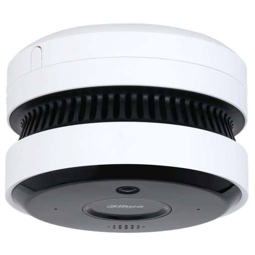 [DHI-HY-SAV849HAP-E] Cámara circular de 5Mp con IR 20 m, CMOS 1/2.7", lente fijo de 2 mm, PoE, WDR y audio bidireccional, con detector de humo
