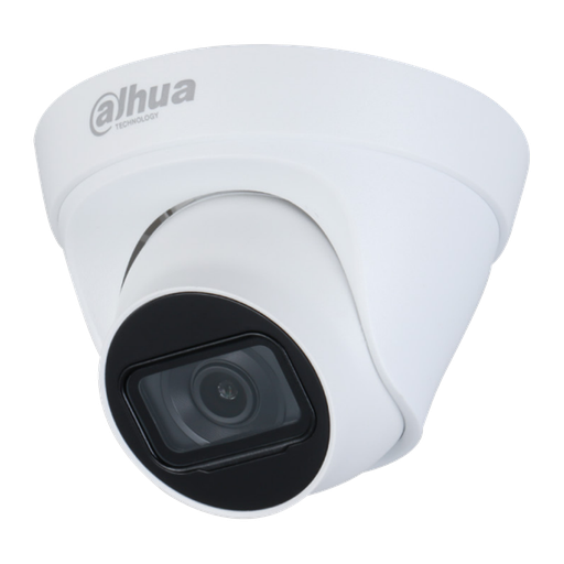 [DH-IPC-HDW1230T1P-0280B-S5-QH2] Domo 2Mp con IR 30 m, CMOS 1/2,8", lente fijo de 2,8 mm, IP67, PoE