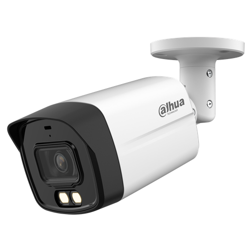 [DH-HAC-HFW1509TLMP-IL-A-0280B-S2] Cámara Bullet HDCVI de 5Mp con iluminadores duales inteligentes de 40 m, CMOS de 5 Mp, lente fijo de 2,8 mm, micrófono, DWR, IP67 y carcasa metál/plas 