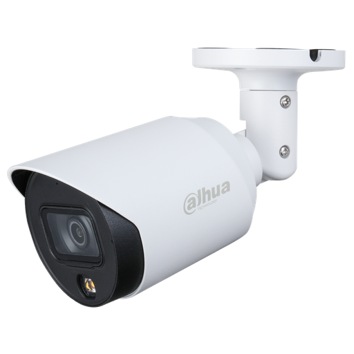 [DH-HAC-HFW1809TP-A-LED-0360B] Cámara Bullet HDCVI de 4K en tiempo real con IR80m, CMOS de 1/2.7”, lente fijo de 2,8 mm, IP67, micrófono incorporado  y carcasa de aluminio y plástico