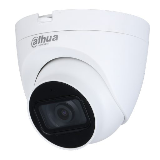 [DH-HAC-HDW1500TQP-A-0280B-S2] Domo Eyeball de 5Mp HDCVI con IR e iluminación cálida 40m, CMOS de 1/2.7”, lente fijo de 2,8 mm, WDR, IP67 y carcasa de aluminio y plástico