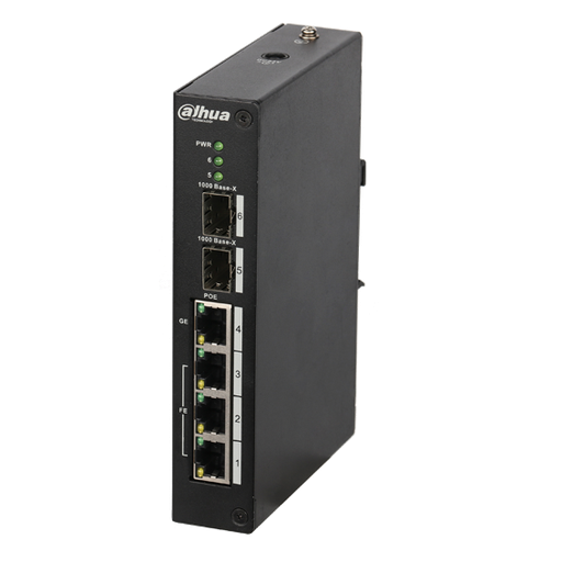 [DH-PFS3206-4P-96] Switch PoE de 4 puertos - Incluye fuente de 53V 1,812A