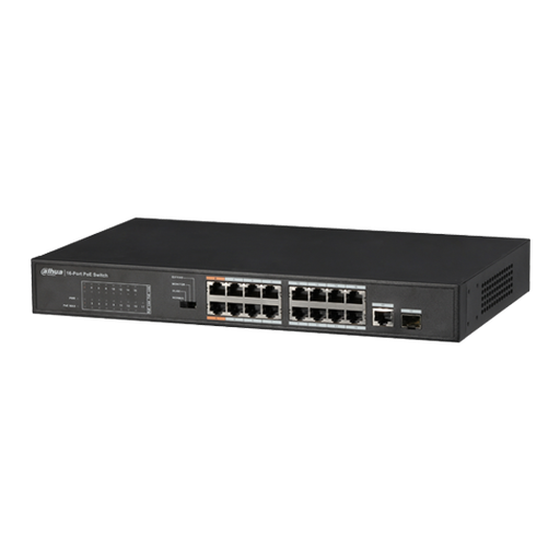 [DH-PFS3117-16ET-135] Switch PoE FE + 1 puerto gigabit de 16 puertos