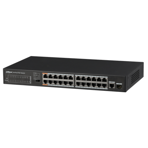 [DH-PFS3125-24ET-190] Switch PoE de 24 puertos Fast Ethernet y 1 puerto Gigabit Combo
