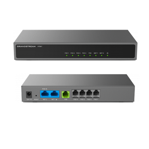 [HT841] GRANDSTREAM gateway - 4 fxo 1 fxs 2 p giga 1 p poe (ht841)