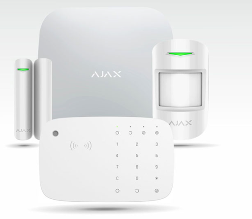 [KIT AJAX 4G COMBI-BLANCO] HUB 4G + PIR + MAGNETICO + TECLADO COMBI