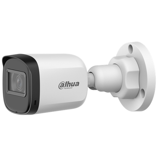 [DH-HAC-B1A21P-U-0280B] Cámara Bullet HDCVI de 2Mp con IR 30 m, CMOS 1/2,7", lente fijo de 2,8 mm, IP67 y carcasa de plástico 