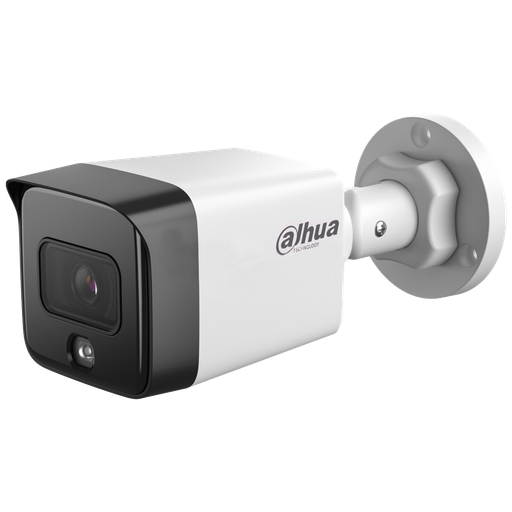 [DH-IPC-HFW1230TC1P-SA-0280B-S6] Dahua Cámara Bullet de 2Mp con IR 30 m, CMOS 1/2,8", lente fijo 2,8 mm, IP67,  PoE y micrófono incorporado 