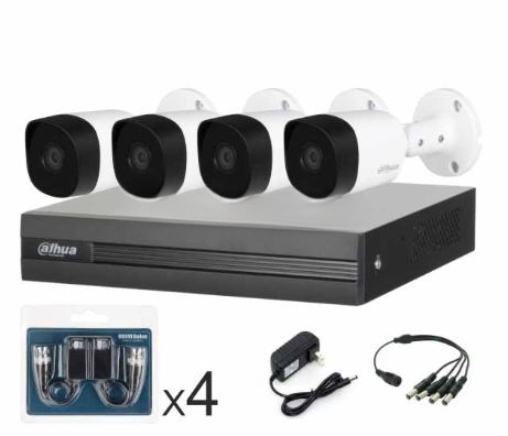 KIT DAHUA XVR1B08-I + 4 CAMARAS BULLET B1A21