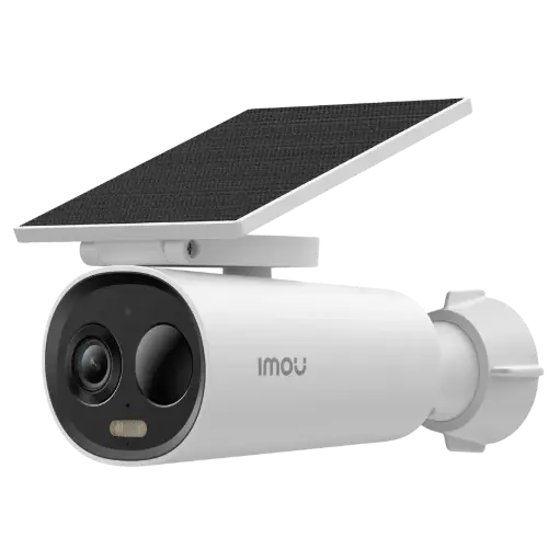 [IPC-K9DCP-3T0WE-FSP12-TYPEC] Kit IMOU Cell 3C cámara Wifi a batería de 3 Mp, con panel solar integrado,  IR de 15 m, CMOS 1/2,8", lente fijo de 2.8 mm, audio bidireccional, campo de visión: 98°(H), 54°(V), 121°(P), IP66 