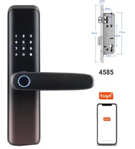 [HL-267F] CERRADURA WIFI TUYA APP HUELLA-PIN-PROX