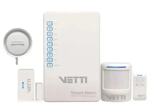 Kit VETTI  Smart Alarm monitoreado con WiFi + 4G 