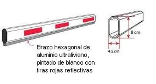 BRAZO HEXAGONAL 3mts 