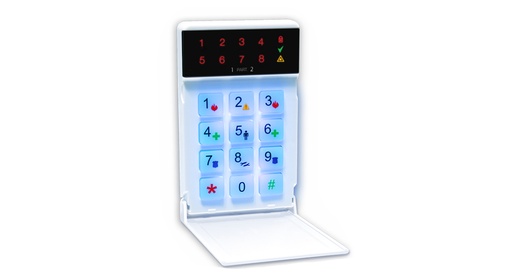 Teclado Led 8 zonas compatible con linea PC732 de Garnet. 
No incluye micrófono para audio verificación. G-LED732